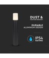 Borne lumineuse GU10 50cm - IP54 extérieur, ronde, noir, aluminium, sans source lumineuse