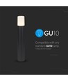 Borne lumineuse GU10 50cm - IP54 extérieur, ronde, noir, aluminium, sans source lumineuse