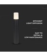 Borne lumineuse GU10 50cm - IP54 extérieur, ronde, noir, aluminium, sans source lumineuse