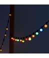 Guirlande lumineuse LED avec 20 ampoules colorées - ampoules 0,5W, 10 mètres, source lumineuse incluse