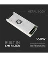 Alimentation 350W / 24V DC pour LED - 15A, IP20, Slim design, boîtier métallique