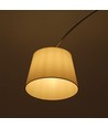 Lampadaire E27 avec pied en marbre, 192cm - Ivoire, métal, max 60W, sans source lumineuse
