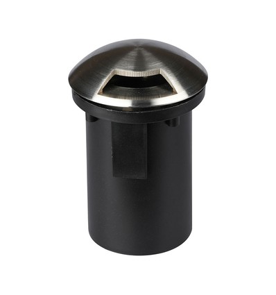 Spot encastrable de sol MR16 Ø8,7cm, 12V - IP67, acier inoxydable, 1 fenêtre, sans source lumineuse