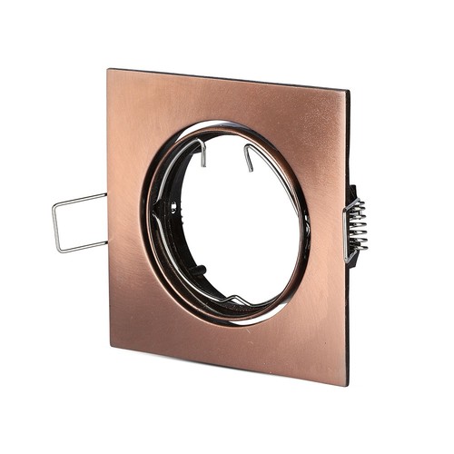 Spot encastrable GU10 Bronze - Carré, trou: Ø7,4 cm, dim: 8,2 x 8,2 cm