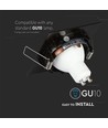 GU10 Brons infälld spotlight - Fyrkantig, hål: Ø7,4 cm, mått: 8,2 x 8,2 cm