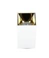 Spot saillie carré GU10 - Blanc/Or, aluminium, 8x8cm