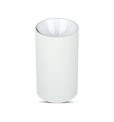 Spot saillie GU10 - Rond, blanc/chrome, Ø8cm, aluminium, sans source lumineuse