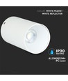 Spot saillie GU10 - Rond, blanc/chrome, Ø8cm, aluminium, sans source lumineuse
