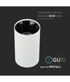 Vt-882 lamp GU10 - rond, wit+zwart