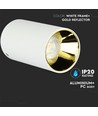GU10 opbouwspot - Wit / Goud, Ø8cm, aluminium, zonder lichtbron