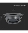 GU10 innbyggingsspot - Rund, sort/sort, aluminium, Ø8,3 cm, hull: Ø7,5 cm, uten lyskilde