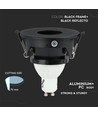 Spot encastrable GU10 - Rond, noir/noir, aluminium, Ø8,3 cm, perçage : Ø7,5 cm, sans source lumineuse