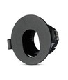 Spot encastrable GU10 - Noir, rond, aluminium, perçage : Ø7,5 cm, dimensions : Ø8,3 cm, IP20