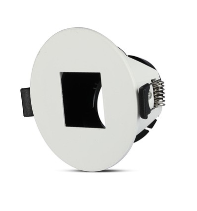 Douille de lampe Vt-883 GU10 - carrée, blanc+noir