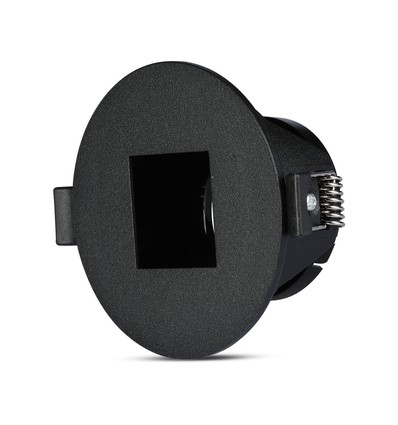 GU10 inbouwspot, vierkant - Zwart, aluminium, gat: Ø7,5 cm, afmeting: 8,3 x 8,3 cm, IP20