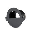 Spot encastrable GU10 demi-rond - Noir, IP20, 15° orientable, sans source lumineuse