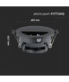 Spot encastrable GU10 demi-rond - Noir, IP20, 15° orientable, sans source lumineuse