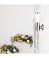 Applique murale E27 en acier inoxydable - IP44 extérieur, argent/blanc, sans source lumineuse