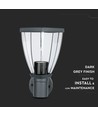 E27 buitenwandlamp - Omhoog gericht, IP44, roestvrij staal, donkergrijs, zonder lichtbron