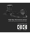 Mikrobølge sensor til High bay - IP65, 1-10V dæmpbar, 360°, sort, 5 års garanti