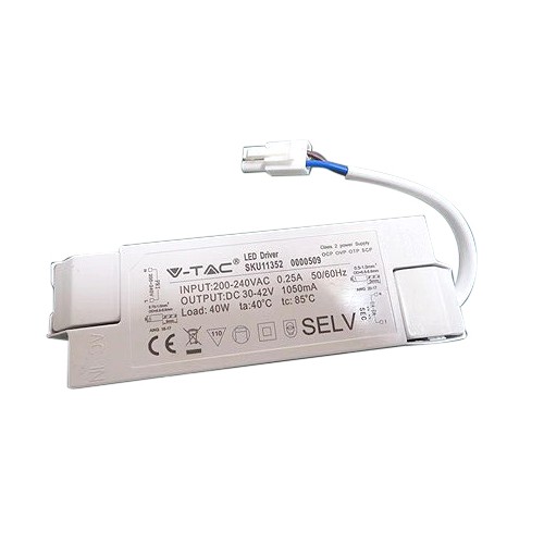40W LED driver voor 60x60 LED paneel - 1050mA, IP20, 30-42V DC