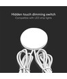 Verborgen touchdimmer voor LED - Wit, 12V (72W), 24V (144W), tot 2,5cm dikte