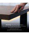 Skjult touch-lysdæmper til LED - Kapacitiv, Sort, 12V (72W), 24V (144W), op til 2,5cm tykkelse