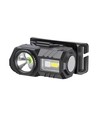 Lampe frontale LED 3W - IP43, lumière blanche et RGB, 8 fonctions d'éclairage, support inclus