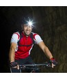 Lampe frontale LED 3W - IP43, lumière blanche et RGB, 8 fonctions d'éclairage, support inclus