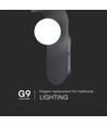 Designer G9 wandlamp - Zwart, staal en glas, max 5W LED, IP20 binnenshuis
