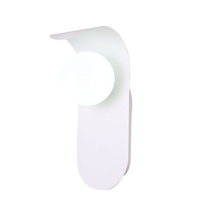 Applique murale G9 en plâtre - Blanc, 95x120x250mm, sans source lumineuse, IP20 intérieur