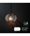 Suspension design E27 - Noir mat, Ø40cm, sans source lumineuse