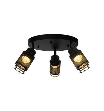 18W LED designer taklampe - Ø30cm, 3000K, matt sort, IP20 innendørs