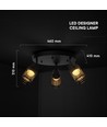 18W LED designer plafondlamp - Ø30cm, 3000K, mat zwart, IP20 binnenshuis