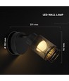6W designer wandlamp - Mat zwart, 3000K, 720lm, IP20 binnenshuis, incl. lichtbron