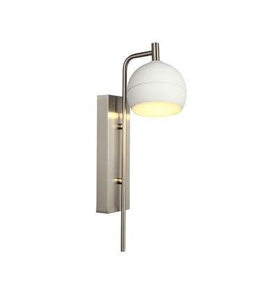 190x120x430 mm VT-89021 wandlamp 10W - LED, decoratief, 3000K, geborsteld nikkel + wit