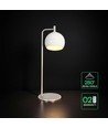10W dekorativ LED bordlampe - Ø16 x 44 cm, 1200lm, børstet nikkel og hvit, 3000K