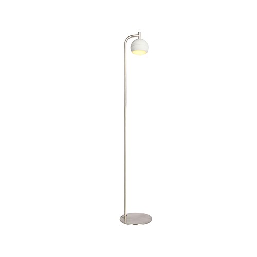 10W designer vloerlamp - 1200lm, 120lm/W, 3000K, geborsteld nikkel, hoogte 141cm