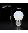 E27 3,7W LED kogellamp - G45, 320lm, vervangt 25W, 180° stralingshoek