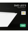 60x60 LED paneel, 40W - Hoogte: 18mm, 120 lm/W, slim, witte rand