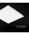 60x60 LED paneel, 40W - Hoogte: 18mm, 120 lm/W, slim, witte rand