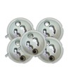 5 stk. GU10 sokkel i keramikk - Inkl. 15cm silikonledning, 2A