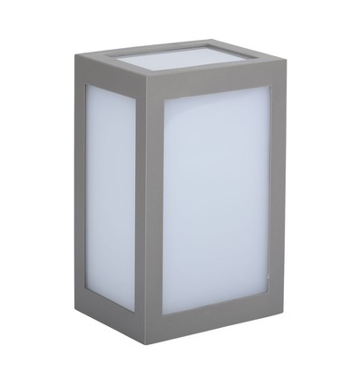 12W LED vegglampe, grå - 750lm, 6400K, kald hvit