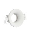 GU10 downlight til gipsloft indspartling - Hvid, rund, Hul: Ø103 mm, Mål: Ø100 mm, ekskl. lyskilde og fatning