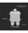 Boîte de dérivation étanche 3 voies, blanc - IP68, 450V, 24A, résistant aux UV, extérieur