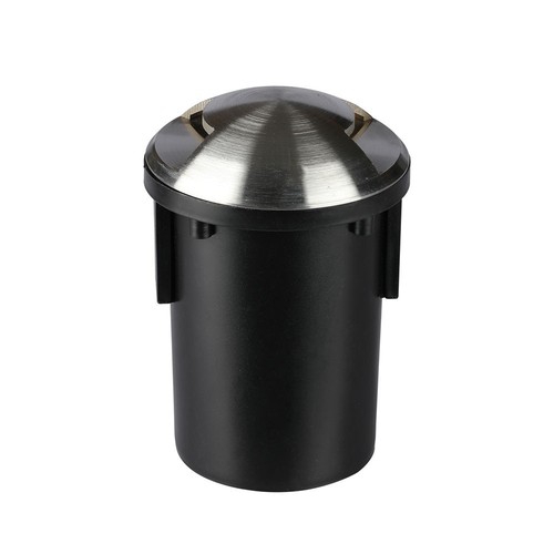 Spot encastrable de sol MR16 12V avec 2 fenêtres - IP67, acier inoxydable, pour ampoule MR16/GU5.3, carrossable