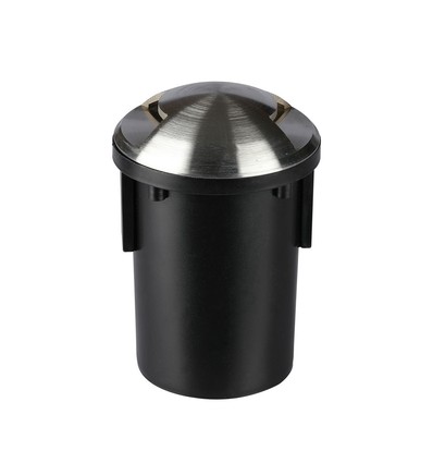 Spot encastrable de sol MR16 12V avec 2 fenêtres - IP67, acier inoxydable, pour ampoule MR16/GU5.3, carrossable