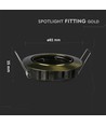 Spot encastrable GU10 - Rond, or, zinc, perçage : Ø7,5 cm, dim : Ø8,2 cm, IP20 intérieur, sans source lumineuse