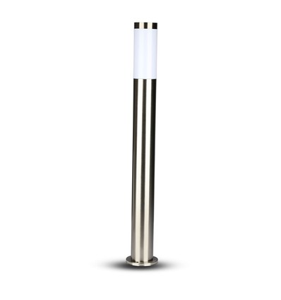 Borne de jardin LED 110cm avec détecteur - Douille E27, IP44, acier inoxydable, détecteur PIR, gris anthracite