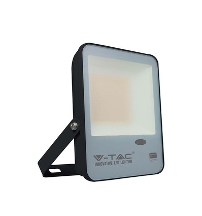 30W LED lyskaster med skumringsrelé - Samsung LED chip, 100lm/W, IP65, kald hvit, sort kabinett